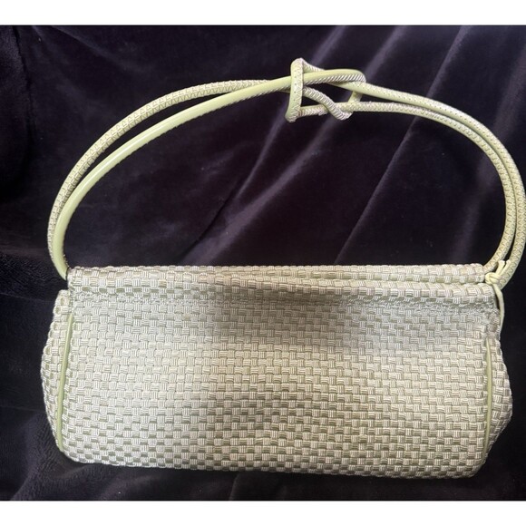 The Sak Green Woven Handbag Clutch - Picture 1 of 4